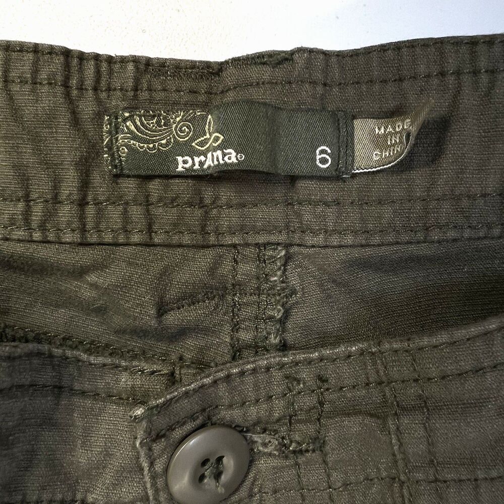 Prana Women's Low Rise Bermuda Cargo Shorts Outdoor 12.5" Inseam Size 6 Green - Picture 5 of 13